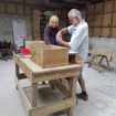 The main body of a nesting box takes shape