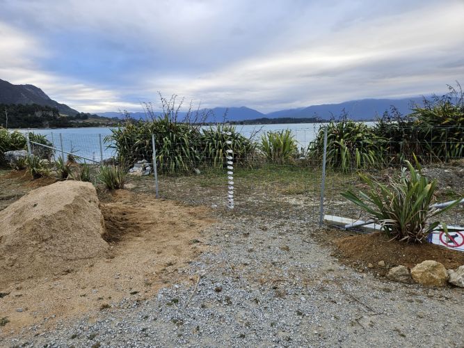 Beautification of the protective fence